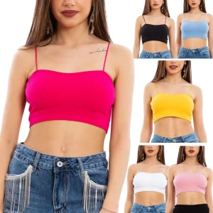 Crop Top Costine Imbottito Bralette Reggiseno R1070
